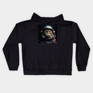 Astronaut Cat in Space - Maine Coon Kids Hoodie